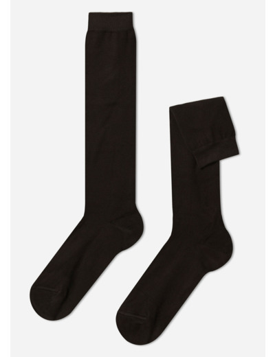 Chaussettes longues en coton thermique pour homme