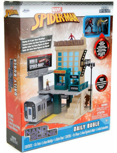 Jada - Marvel - Spiderman Playset + 2 Figurines Métal 4cm Incluses - Univers Spiderman - Dès 5 Ans - 253225012