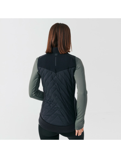 Veste sans manche running chaude femme - Warm noir