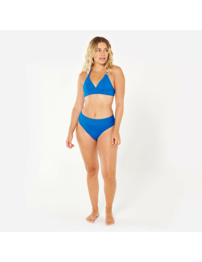 Haut de maillot brassière texturé surf Femme - Bea bleu