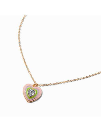 Uptown Pulse Heart Pendant Necklace