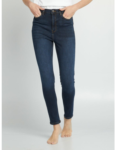 Jean skinny à taille haute - L32 - Bleu foncé