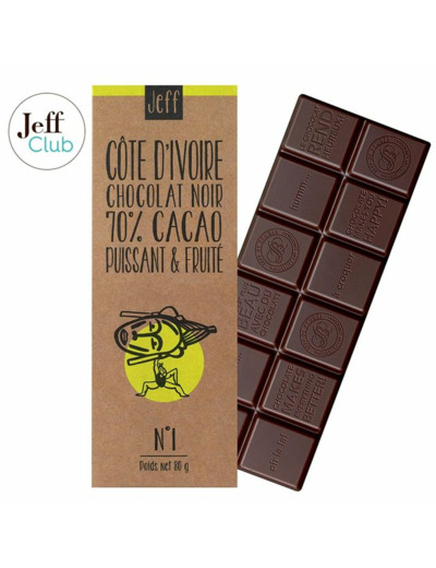 Tablette N°1 Chocolat noir 70% Côte d'Ivoire