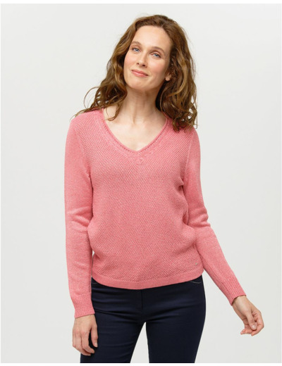 Pull maille corail irisé