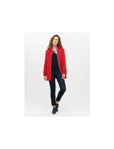 Manteau rouge 70% laine