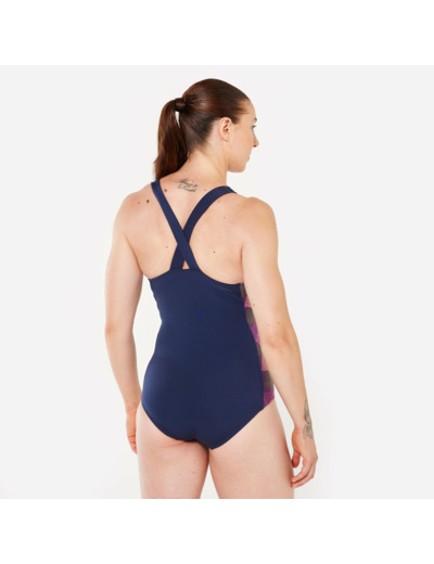 Maillot de bain 1 pièce natation Femme - Kelly bleu rose