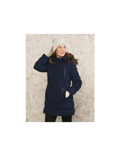 Parka bleue encre