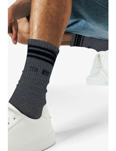 Chaussettes hautes de sport fantaisies - Gris moyen