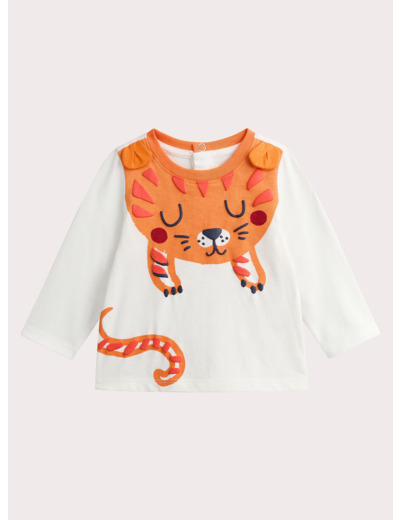 T-shirt à animation tigre pour bébé garçon