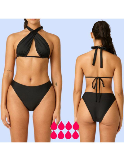 Bas de Maillot de Bain Menstruel Brésilienne Flux Équivalent 8 Tampons