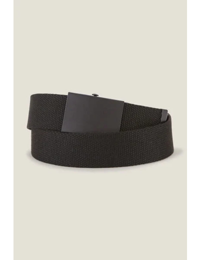 Ceinture sangle avec plaque - Noir