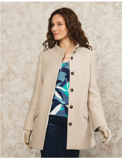 Manteau chic laine beige