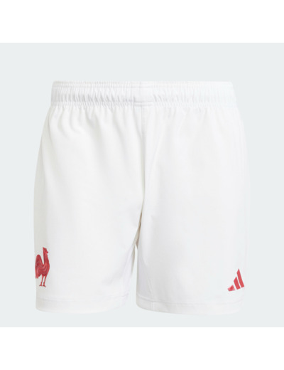 Short de Rugby XV de france adulte, short FFR blanc