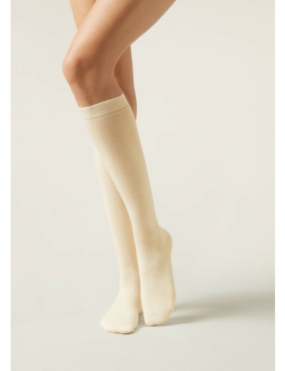 Chaussettes Longues en Laine et Coton