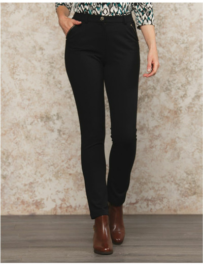 Pantalon sergé chic noir