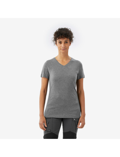 T-shirt manches courtes lyocell et laine mérinos femme, Merino Fresh gris