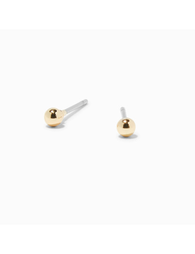 Clous d'oreilles boules 2,5 mm couleur dorée