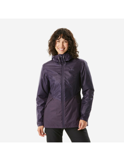 Veste de randonnée -5°C imperméable femme, NH100 violet