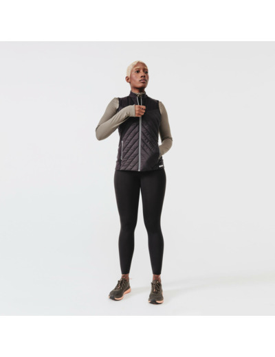 Veste sans manche running chaude femme - Warm noir