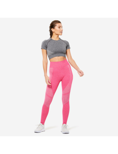 Legging poche téléphone taille haute Fitness Seamless Rose