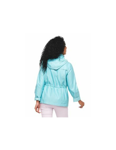 Parka courte turquoise