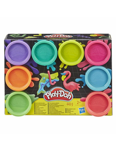 8 pots de pâte à modeler arc-en-ciel Play-Doh