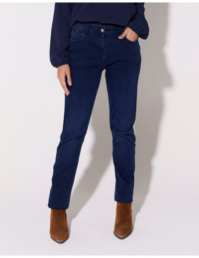 Jean long slim MARINE Femme